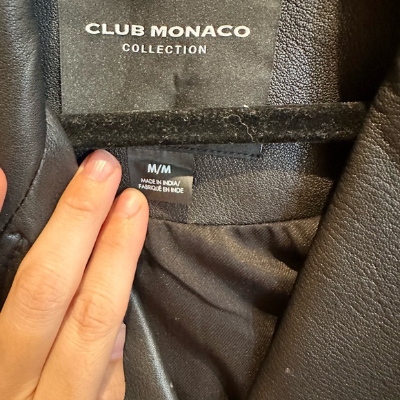 Club Monaco Leather Motorcycle Jacket - Picture 3 of 6